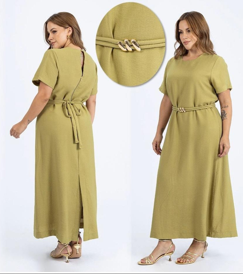 VESTIDO CON CINTURON TALLA PLUS (1142481)