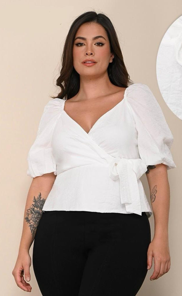 BLUSA ESCOTE CRUZADO TALLA PLUS (1142422)