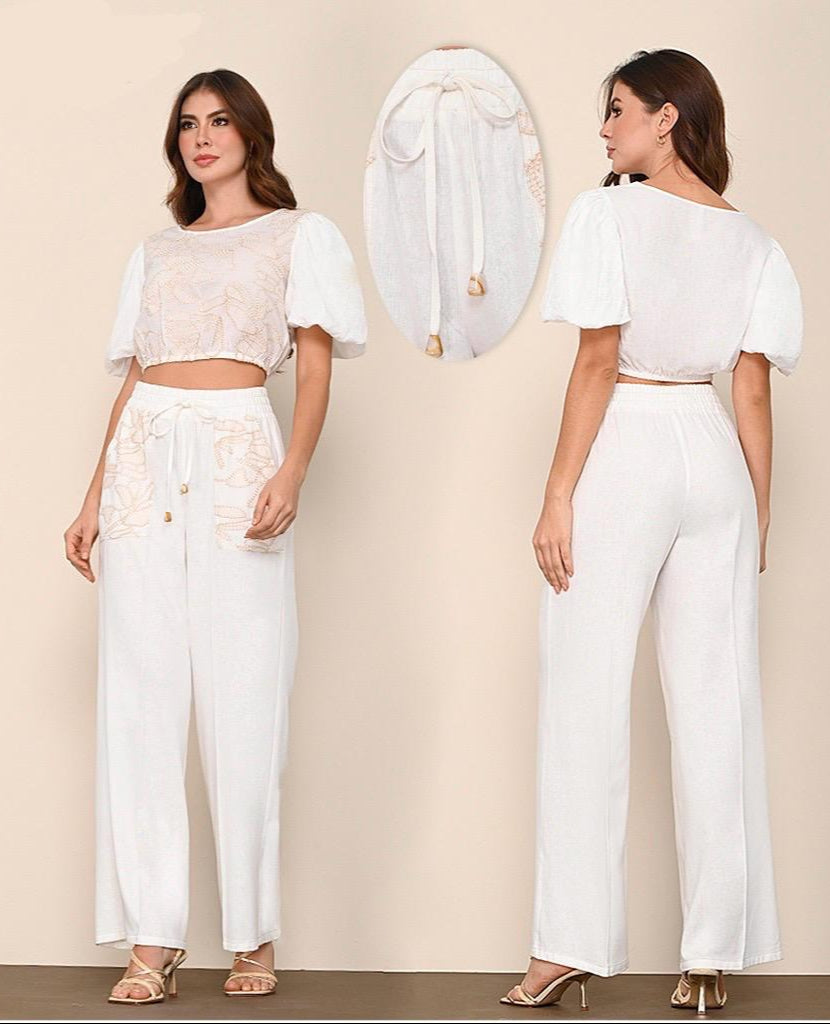 PANTALON BOLSILLOS BORDADO (1196200)