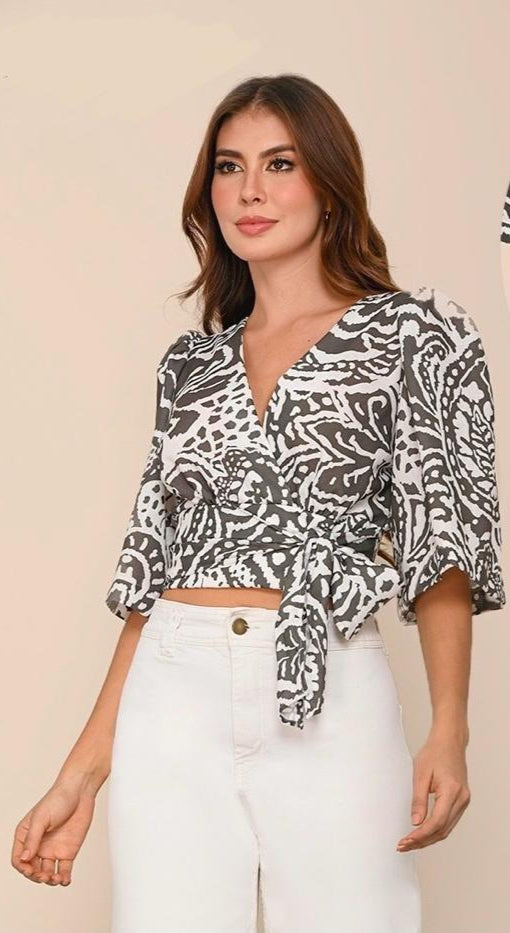 BLUSA ESCOTE CRUZADO (1153958)