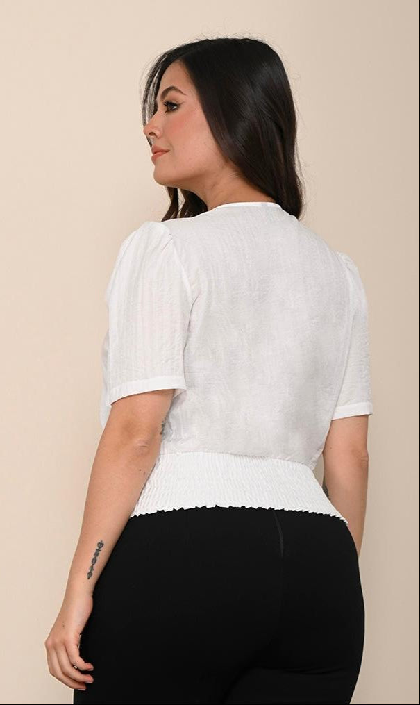 BLUSA ESCOTE EN V TALLA PLUS (1142360)