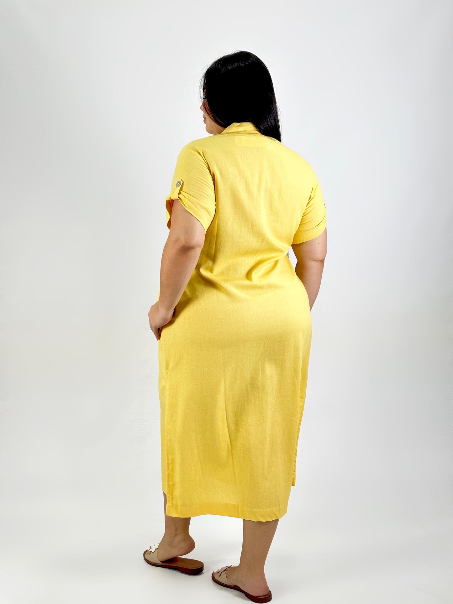 VESTIDO CAMISERO LINO (50592)