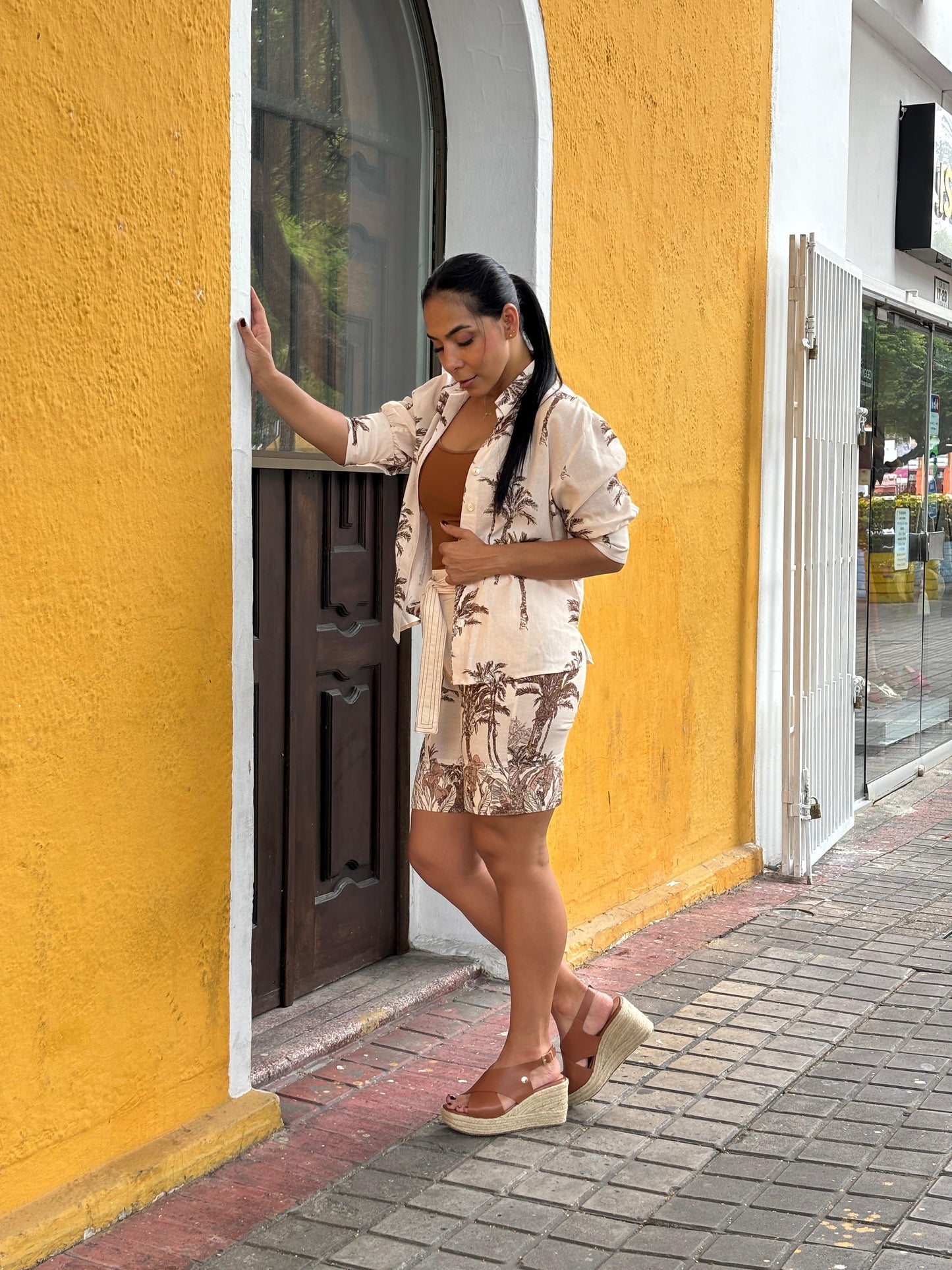 SET DE CAMISA Y BERMUDA PALMAS (4997)