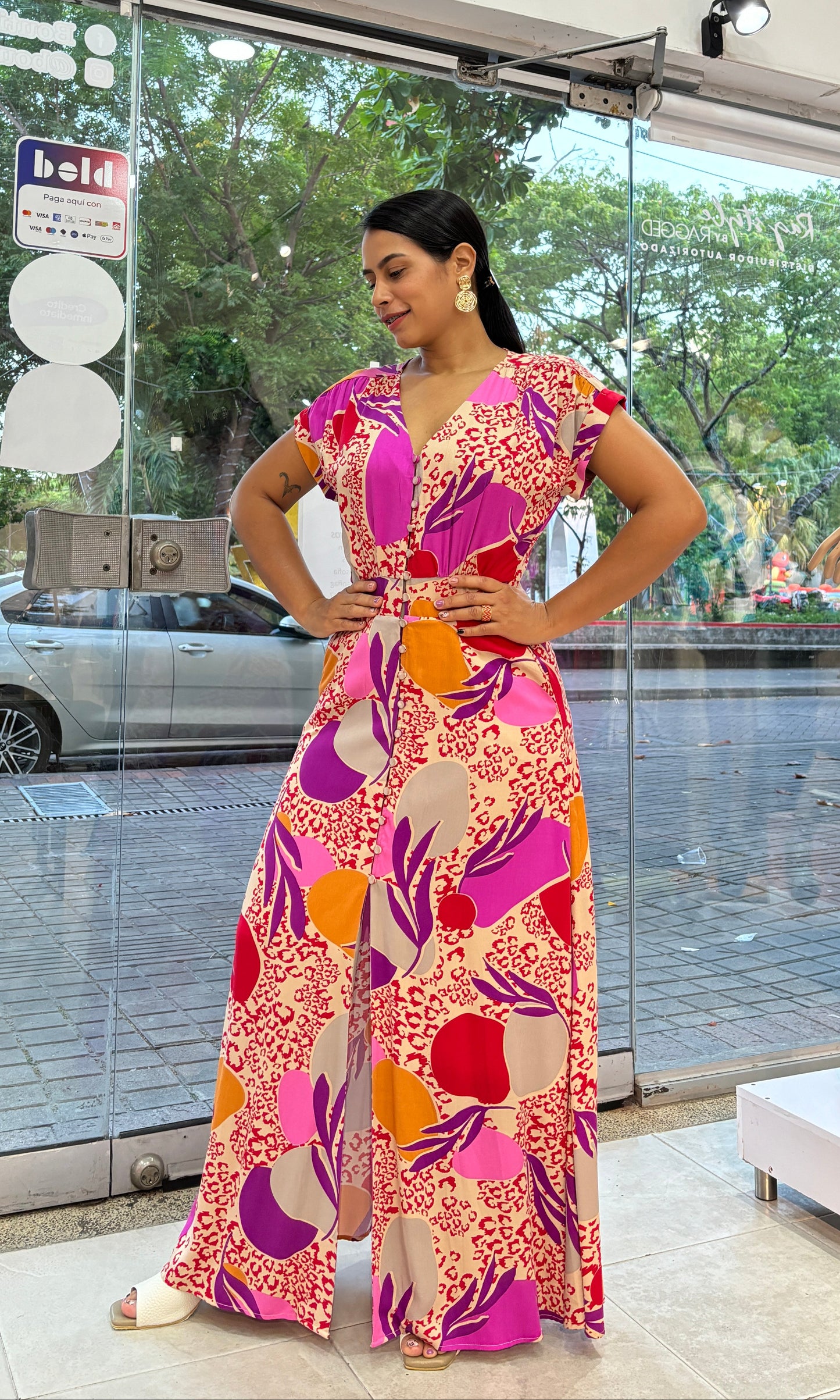 VESTIDO LARGO ESTAMPADO (PF31511417)