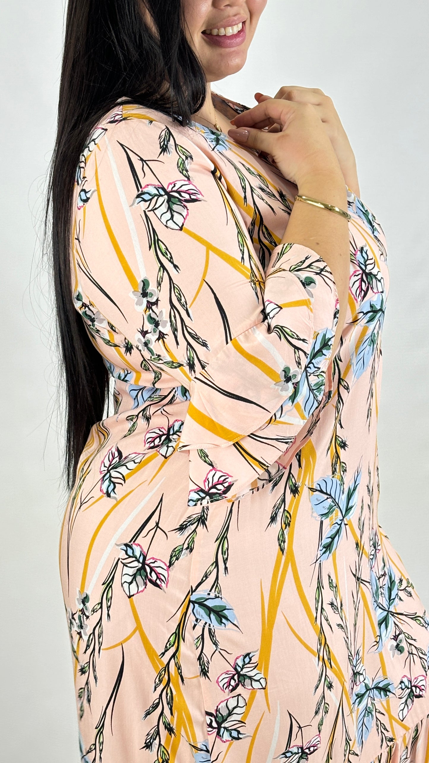 VESTIDO SILUETA ANCHO ESTAMPADO (RP442)