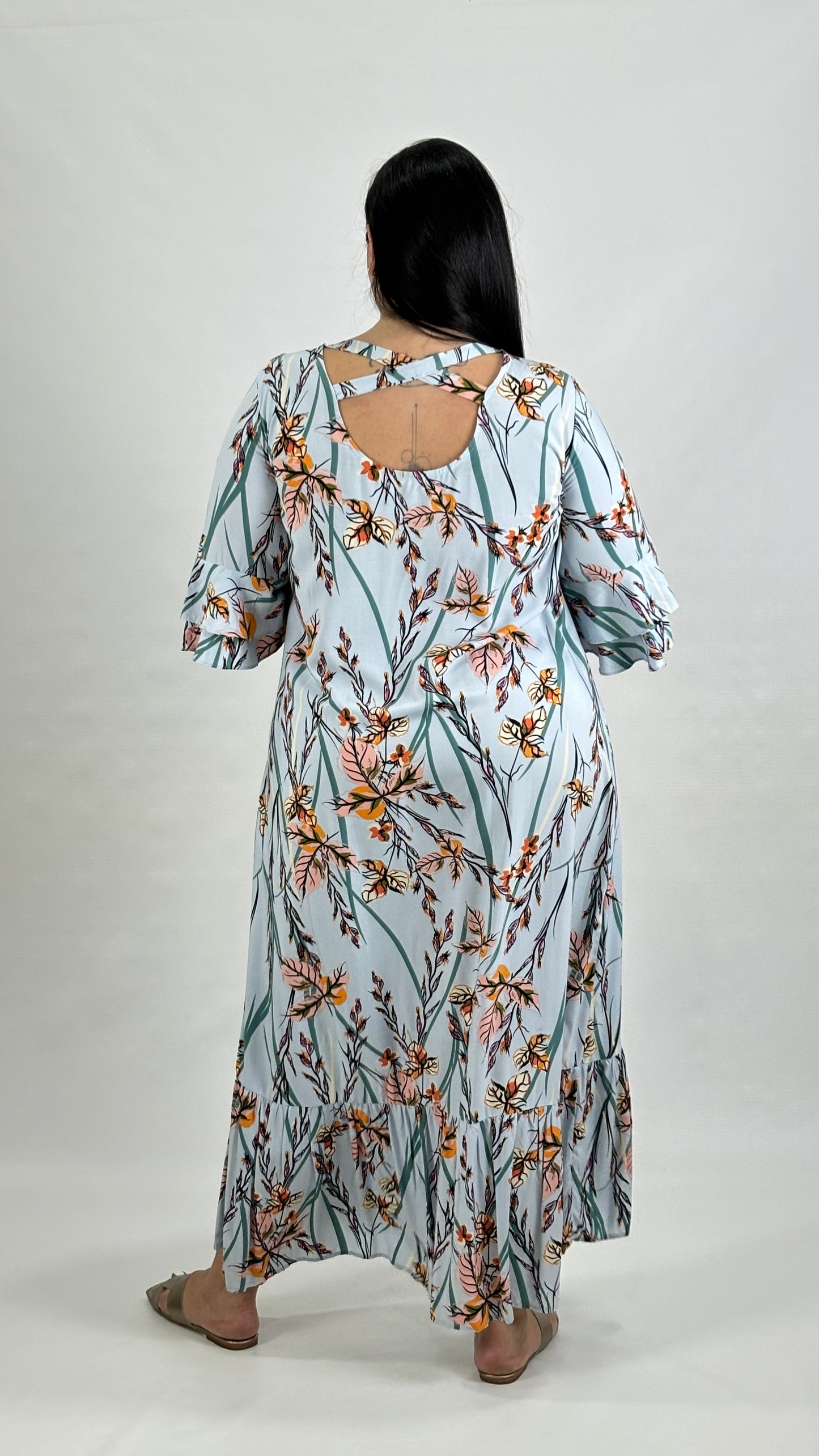 VESTIDO SILUETA ANCHO ESTAMPADO (RP442)