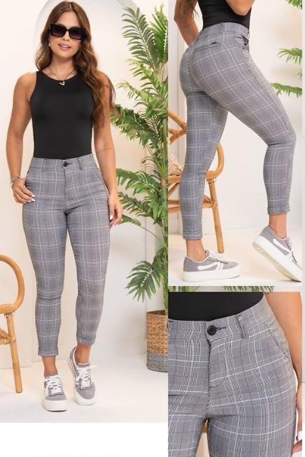 PANTALON CLASICO A CUADROS (B29029300)