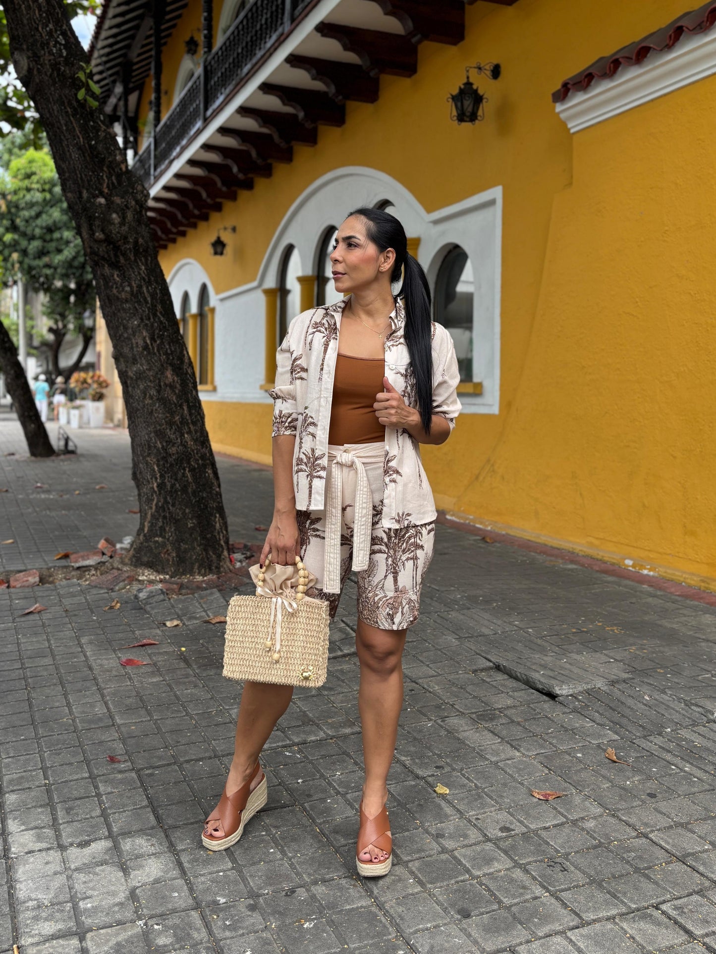 SET DE CAMISA Y BERMUDA PALMAS (4997)